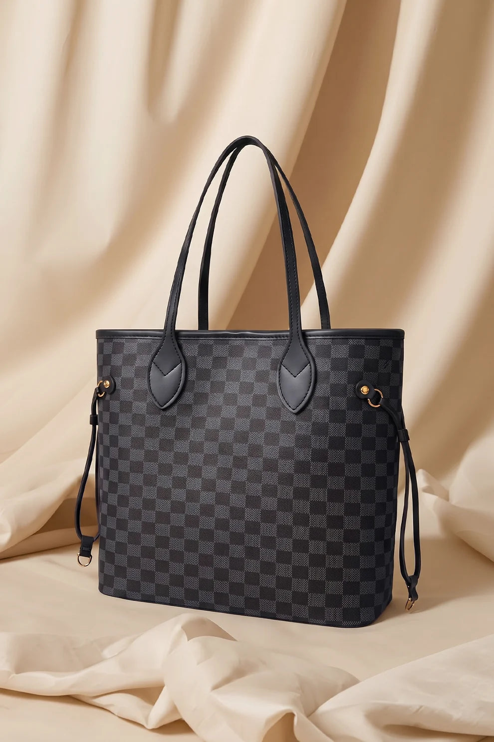 Daiman Duo Tote Checkered - Black