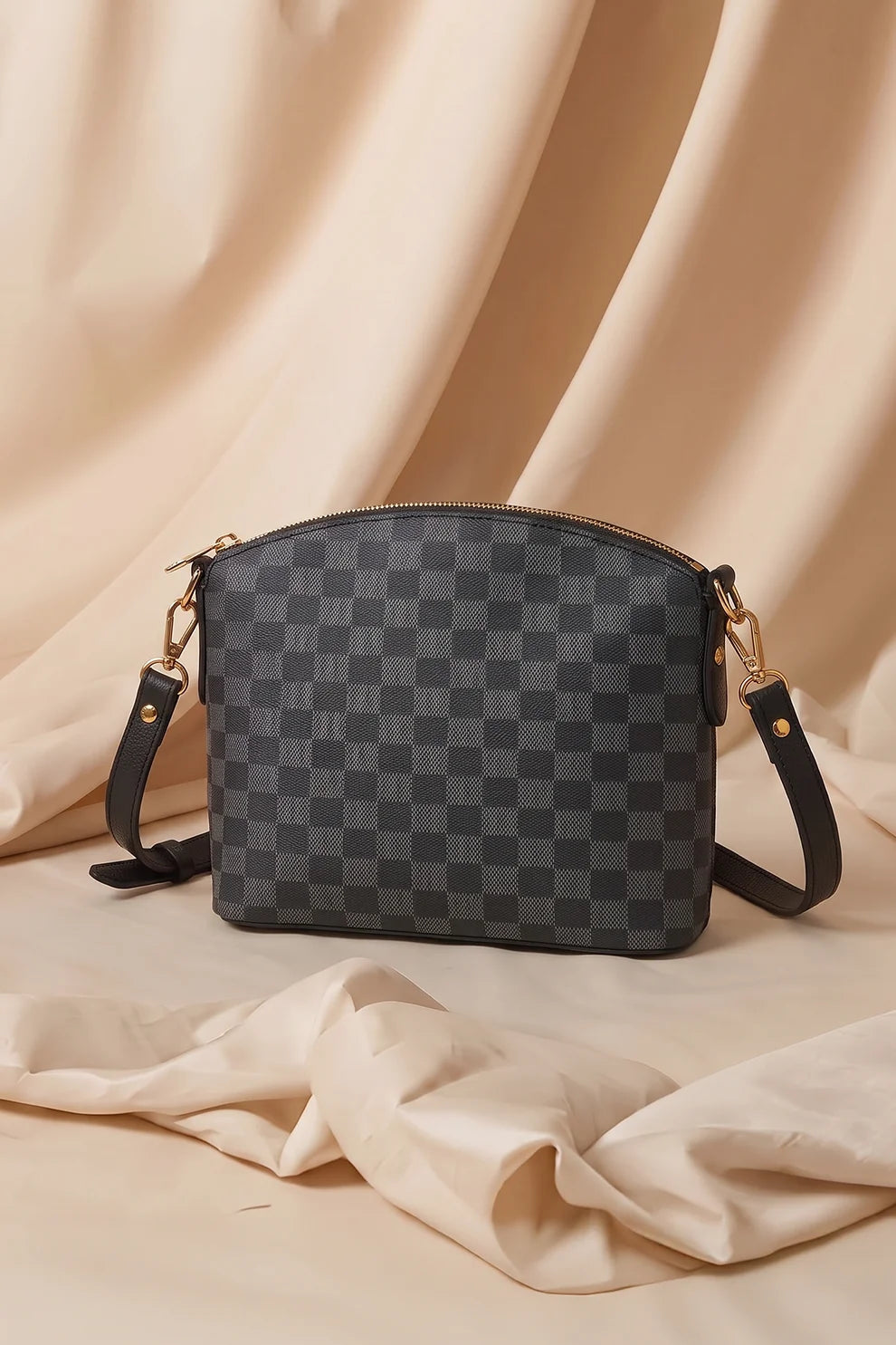Daiman Duo Tote Checkered - Black