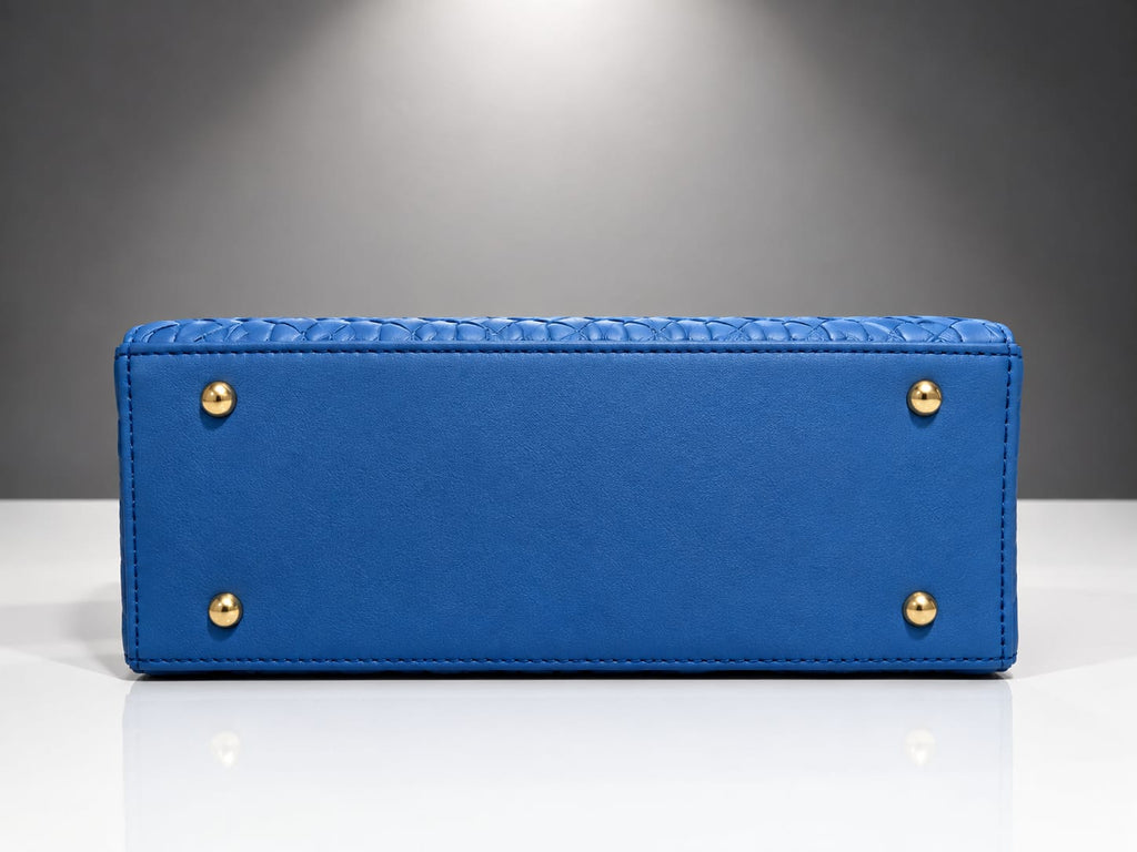 Women’s Blue Rexine Handbag – Stylish Faux Shoulder Bag