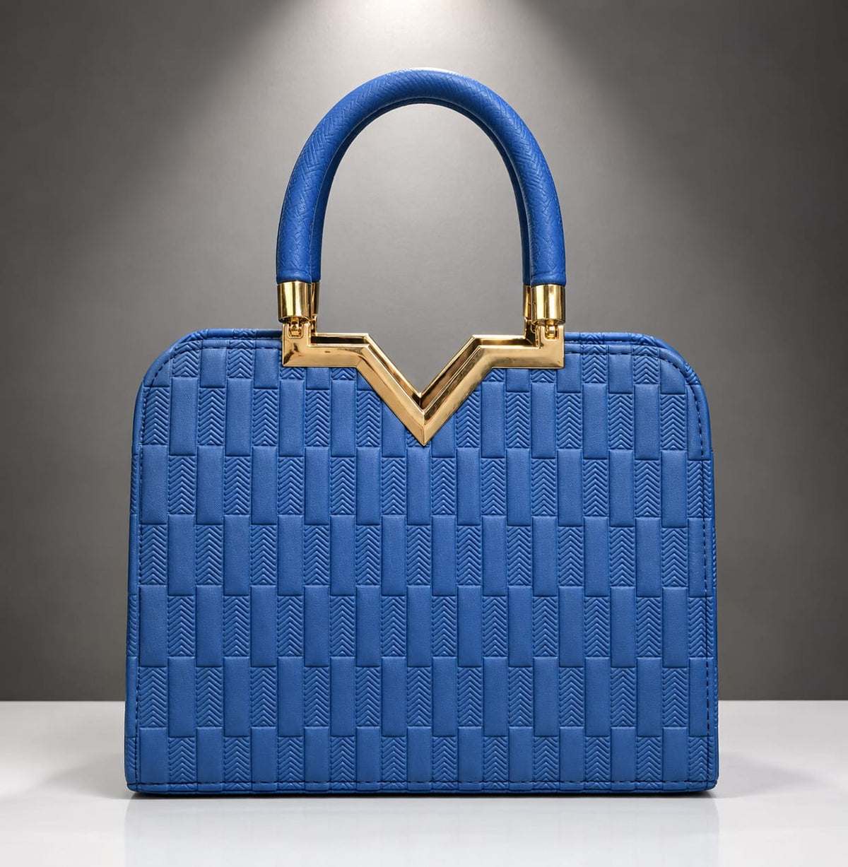 Women’s Blue Rexine Handbag – Stylish Faux Shoulder Bag