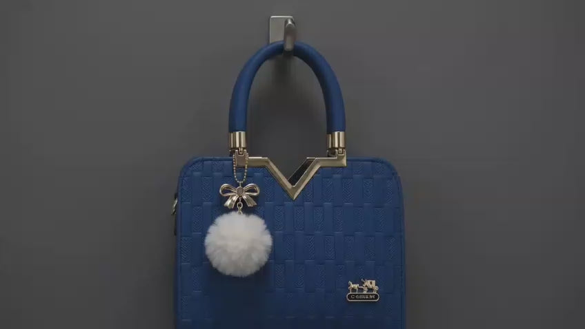 Women’s Blue Rexine Handbag – Stylish Faux Shoulder Bag
